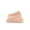 Secondhand FENDI First Boa x Leather Crossbody bag in Pink 8BP129