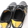 Fendi Monster Bug's Eye Studs Leather Sneakers in Black x Yellow, Size 41 EU Secondhand