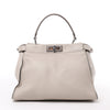 Fendi Peekaboo Regular Leather 2Way Handbag in Light Greige 8BN290 Secondhand