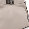 Fendi Peekaboo Regular Leather 2Way Handbag in Light Greige 8BN290 Secondhand