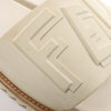 Fendi Rubber Slide Sandals in Ecru, Size 46 EU Secondhand