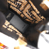 Fendi Mon Sunshine Shopper Zucchino Small Raffia x Leather 2Way Handbag in Black x Beige 8BS051 Secondhand