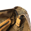 FENDI Zucca Canvas x Leather Handbag in Brown Secondhand