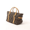 Secondhand FENDI Zucca Canvas x Leather Handbag in Brown