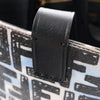 Secondhand FENDI Zucca Coated Canvas x Leather Handbag in Blue x Black 8BH357