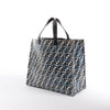 Secondhand FENDI Zucca Coated Canvas x Leather Handbag in Blue x Black 8BH357