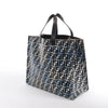 Secondhand FENDI Zucca Coated Canvas x Leather Handbag in Blue x Black 8BH357