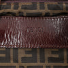 FENDI Zucca Canvas x Leather Travel Bag in Brown Secondhand
