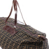 FENDI Zucca Canvas x Leather Travel Bag in Brown Secondhand