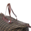FENDI Zucca Canvas x Leather Travel Bag in Brown Secondhand
