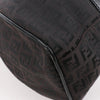 FENDI Zucchino Canvas x Leather Handbag in Brown 8BR091 Secondhand