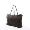 Secondhand FENDI Zucchino Canvas x Leather Handbag in Brown 7VS018