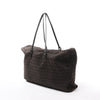 Secondhand FENDI Zucchino Canvas x Leather Handbag in Brown 7VS018