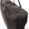 FENDI Zucchino Canvas x Leather Handbag in Brown 7VS018 Secondhand