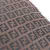 Secondhand FENDI Zucchino Canvas x Leather Handbag in Brown 7VS018