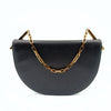 Fendi two-tone leather handbag with chain