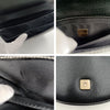 Fendi two-tone leather handbag with chain