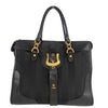 Fendi handbag in Pacan canvas and black leather