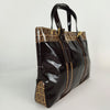 Fendi unisex vintage brown coated canvas handbag