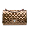 Chanel Jumbo Classic Metallic Patent Double Flap Secondhand