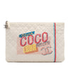Chanel Large Quilted Printed Canvas Coco Cuba Libre O Case Clutch Secondhand