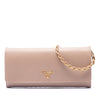 Prada Saffiano Lux Wallet on Chain Secondhand