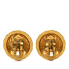Chanel CC Gold Plated Button Clip On Earrings Secondhand
