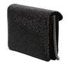 Valentino Small Crystal Embellished Suede One Stud Clutch with Chain Secondhand