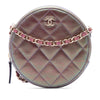 Chanel Quilted Iridescent Lambskin Round Clutch With Chain Secondhand