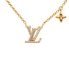 Louis Vuitton Gold Plated Strass LV Iconic Pendant Necklace Secondhand