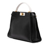 Fendi Medium Bicolor Leather Peekaboo ISeeU Satchel Secondhand