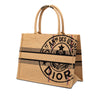 Dior Medium Jute Embroidered Book Tote Secondhand