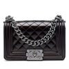 Chanel Small Quilted Patent Boy Flap Secondhand