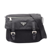 Prada Tessuto Zip Double Buckle Messenger Bag Secondhand