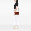 Burberry Leather and House Check Canvas Bridle Abbott Crossbody Secondhand