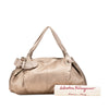 Ferragamo Metallic Leather Bow Hobo Secondhand