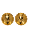 Chanel CC Gold Plated Button Clip On Earrings Secondhand
