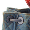 Chanel CC Quilted Denim Resin Ring Handle Bucket Bag Secondhand