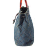 Chanel CC Quilted Denim Resin Ring Handle Bucket Bag Secondhand
