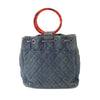 Chanel CC Quilted Denim Resin Ring Handle Bucket Bag Secondhand