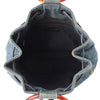 Chanel CC Quilted Denim Resin Ring Handle Bucket Bag Secondhand