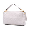 Fendi Large Zucca Embossed Leather Baguette Satchel Secondhand