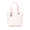 Chanel Small Quilted Canvas Paris Biarritz Tote Secondhand