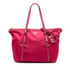 Prada Saffiano Trimmed Tessuto Satchel Secondhand