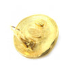 Chanel CC Gold Plated Round Clip On Earrings Secondhand