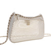 Chanel CC Mesh and Shiny Lambskin Clutch with Chain Secondhand
