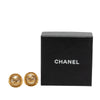 Chanel CC Gold Plated and Faux Pearl Round Clip On Earrings Secondhand