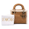 Dior Mini Suede Cannage with Shearling Trim Lady Dior Secondhand