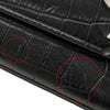 Saint Laurent Small Croc Embossed Leather Monogram Kate Tassel Crossbody Secondhand