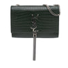 Saint Laurent Medium Croc Embossed Leather Kate Tassel Crossbody Secondhand